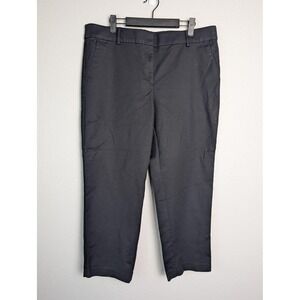 LOFT The Riviera‎ Slim Pants Womens 14 Black Ankle Tapered Stretch Twill Dress